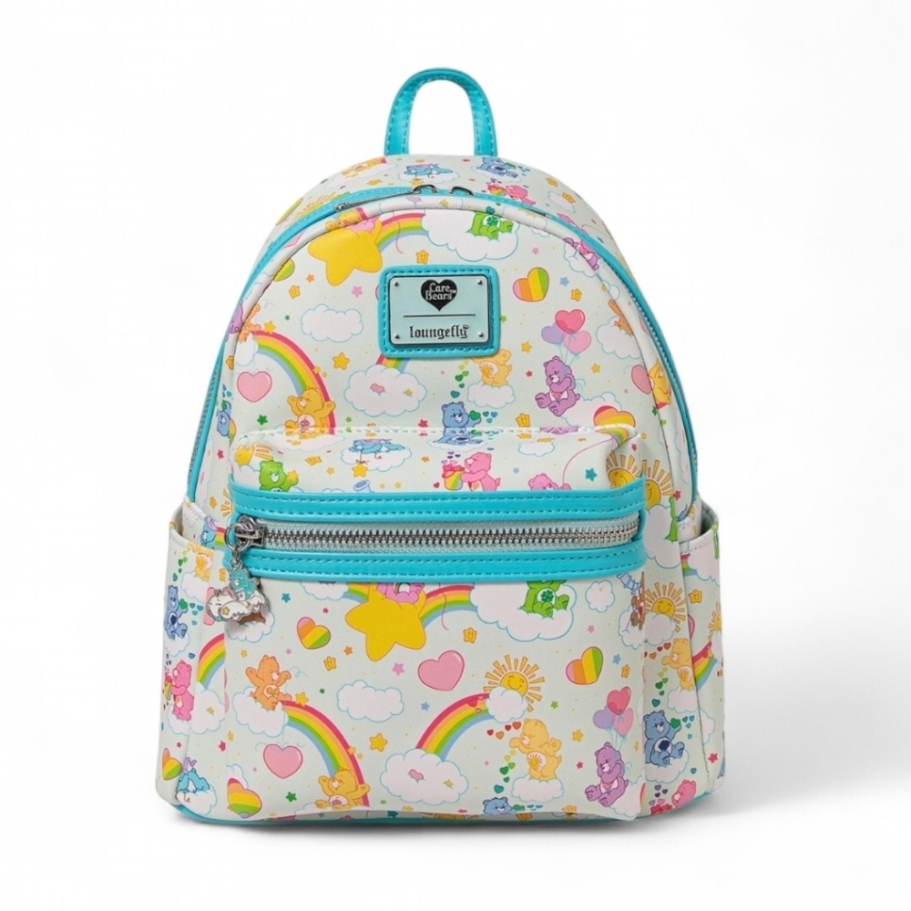 Loungefly 80's Care‎ Bears Mini Vegan Leather Backpack Bag Kidcore Cosplay NWT